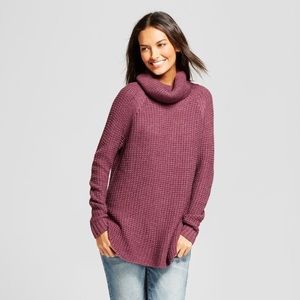 Cable Knit Grey Turtle Neck